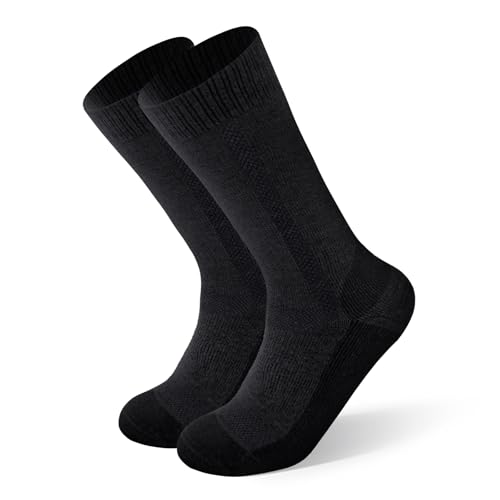 [夢の物] メリノウール 靴下 ソックス あったかい 男女兼用 吸湿速乾 防臭 保温 防寒 厚手 靴下 登山/ハイキング/アウトドア用 高性能ウールソックス 冬の必需品 (JP, 数字サイズ, 27.0 cm, 1, グレー) 画像1