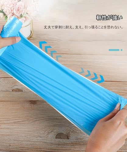 BTtime 簡易トイレ 汚物袋 100回セット お掃除セット 処理袋 20枚 入り×5セット防災グッズ 清潔 抗菌 消臭 衛生的 携帯用トイレ/介護用トイレ/水洗 ポータブルトイレ専用 非常用/災害用/アウトドア キャンプ用 処理袋 60×50cm（ブラック） 中間 画像