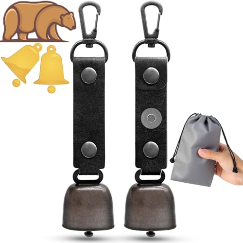 [Fieekty]熊鈴 熊よけ鈴 熊よけベル 【2個セット】 消音機能付き 登山 トレッキング 山歩き 山菜取り 熊 鈴 ベル [正規品] 収納袋付き 2個セット 1枚目 画像