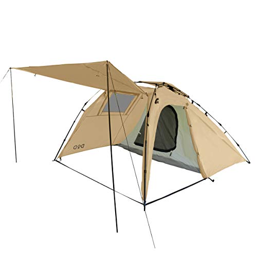 DOD(ディーオーディー) ライダーズバイクインテント 【ツーリング仕様】 ワンタッチ 大きな前室 1-2人用 T2-466-TN ベージュ 1枚目 画像