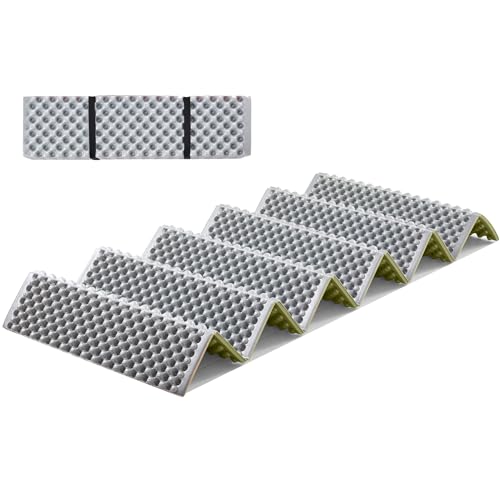 キャンプマット ATOKA アウトドアマット 極厚25mm 超軽量 防水 断熱 レジャー 寝心地快適 折りたたみ コンパクト(アーミーグリーン+シルバー) 1枚目 画像