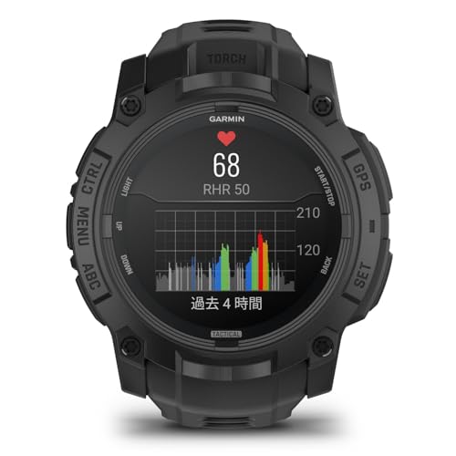 ガーミン(GARMIN) Instinct 3 Tactical AMOLED 50mmサイズ Black 010-03020-80 【ランニング・ゴルフ・登山・サイクリング等30種類以上対応】【Android/iOS対応】【Suica機能搭載】【ビジネスシーンもOK】【日本正規品】 中間 画像