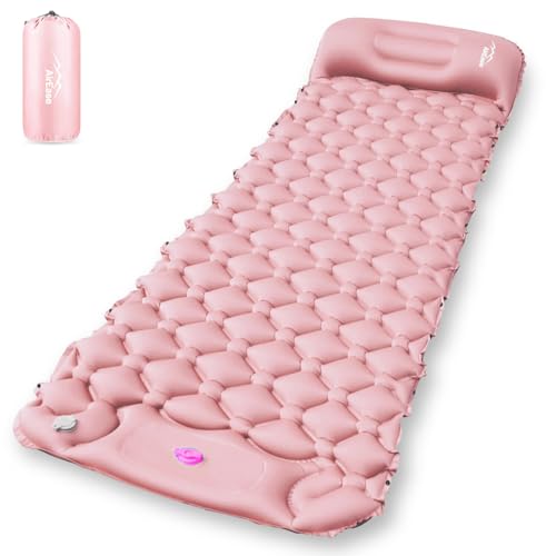 エアーマット キャンプ 足踏み式 【2025新開発＆25秒膨らむ】 車中泊マット 枕が付き アウトドア 防災 寝袋 R値4.0 厚手 防水防潮 災害用 軽量 持ち運び便利 簡単収納 収納袋付き 日本語取扱説明書 画像1