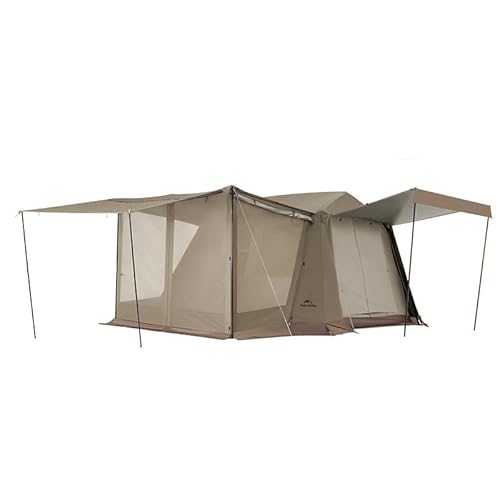 Naturehike公式ショップ ワンタッチ テント Ti Black新型素材 UPF12500+ 拡張キャノピー キャンプ ロッジ型 設営簡単 uvカット 自立式 2重層 防水 耐水圧PU2000 初心者向け 前室ポール二本付き 大型 キャンピング アウトドア ファミリー お花見 おしゃれ 収納袋付き 2~4人用 1枚目 画像