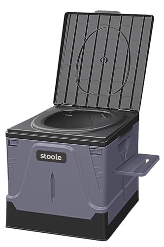 スツーレ 【 防災グッズ 大賞 2025】 簡易トイレ 災害用 災害用トイレ ポータブルトイレ (防災/災害/非常用/アウトドア) 折りたたみ 携帯 stoole (グレー, Lサイズ (排便袋&凝固剤付き)) 1枚目 画像