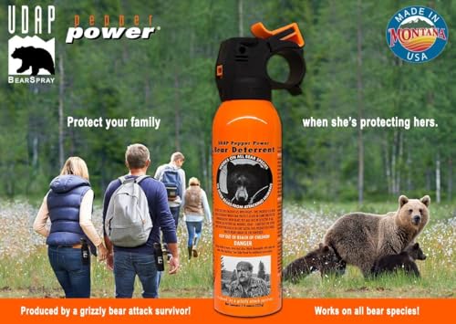 EPA認証済み ＵＤＡＰ 熊撃退スプレー ホルスター付 （アメリカ森林警備隊採用品）正規輸入品 熊スプレー 業務用 自治体導入 法人 専用ホルスター (1本) 中間 画像