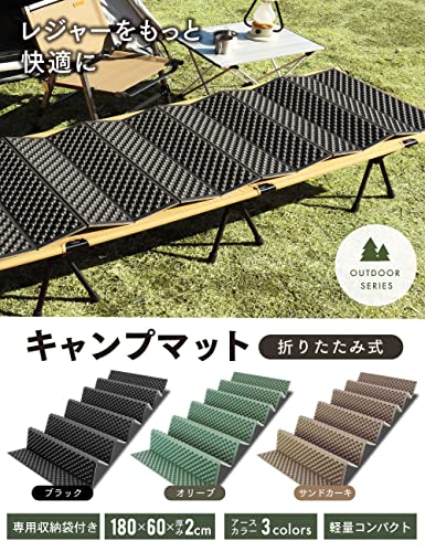 PYKES PEAK(パイクスピーク) キャンプ マット CM-01 銀マット 折りたたみ 軽量 コンパクト 厚手 厚さ20mm アウトドア 収納袋付き XPE素材 (ノーマル/ブラック) 最後 画像