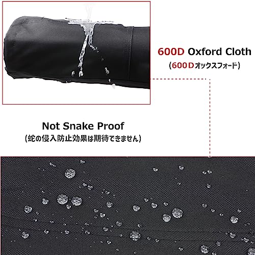 Azarxis ゲイター 防水 登山 スパッツ ロングゲイター 軽量 泥除け 砂よけ 軽量 通気 雨 雪悪天候に アウトドア レッグカバー メンズ レーディス（ブラック - M） 中間 画像