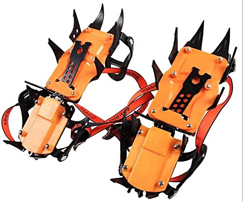 アイゼン チェーンスパイク 靴 登山 軽量 滑り止め 転倒防止凍結防止 中間 画像