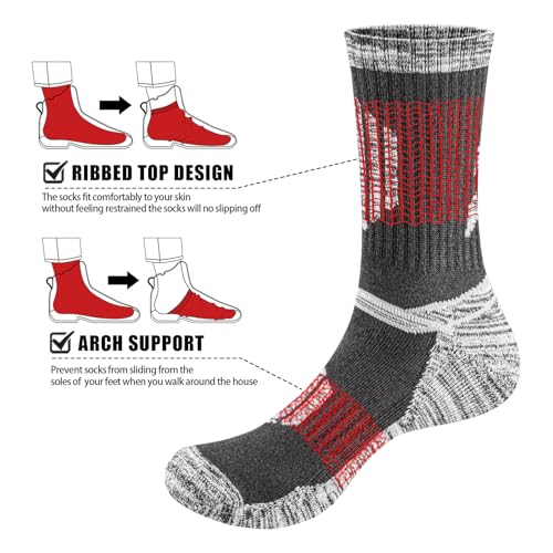 [YUEDGE] 靴下 メンズ スポーツソックス 厚手 黑 綿 クッション 登山 通勤 作業靴下 男性适用28-30cm, 5足组 中間 画像