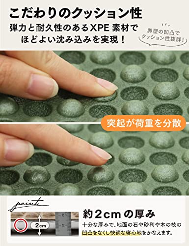 PYKES PEAK(パイクスピーク) キャンプ マット CM-01 銀マット 折りたたみ 軽量 コンパクト 厚手 厚さ20mm アウトドア 収納袋付き XPE素材 (ノーマル/ブラック) 中間 画像