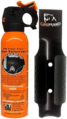 EPA認証済み ＵＤＡＰ 熊撃退スプレー ホルスター付 （アメリカ森林警備隊採用品）正規輸入品 熊スプレー 業務用 自治体導入 法人 専用ホルスター (1本) 1枚目 画像