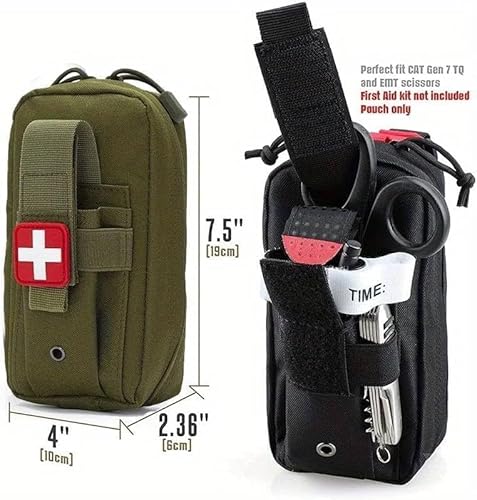 応急処置キット、屋外緊急キャンプ用品、止血帯と収納バッグ付きのポータブル医療キット(さまざまな色が利用可能) (ブラック) 最後 画像