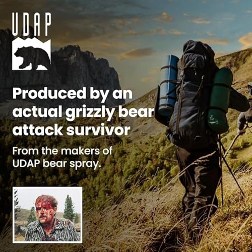 EPA認証済み ＵＤＡＰ 熊撃退スプレー ホルスター付 （アメリカ森林警備隊採用品）正規輸入品 熊スプレー 業務用 自治体導入 法人 専用ホルスター (1本) 中間 画像